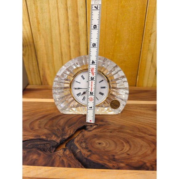 Cristal DArques France Crystal Desk Clock With Roman Numerals & Battery Included - Picture 5 of 12
